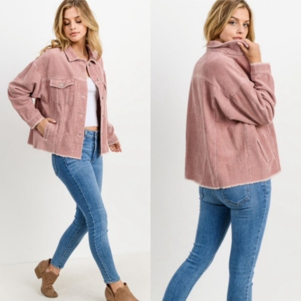 Size S-Corduroy Jeans-Style Jacket
